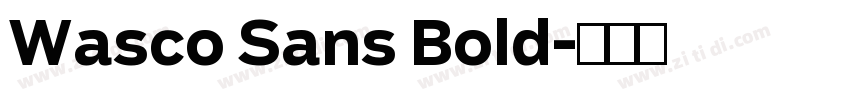 Wasco Sans Bold字体转换